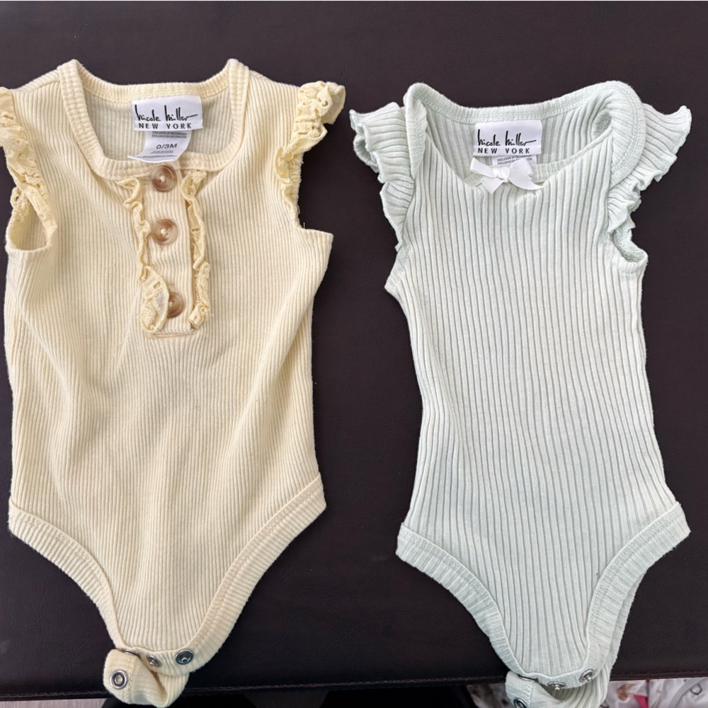 Baby One-Piece Bodysuits - Yellow, pink & Mint (5-pack)